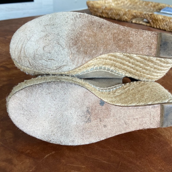 CELINE Suede Espadrille Wedge Sandals - Picture 5 of 6